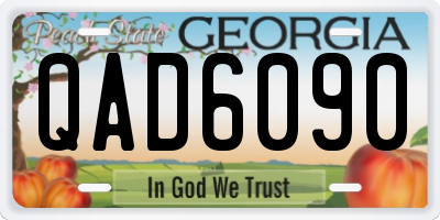 GA license plate QAD6090