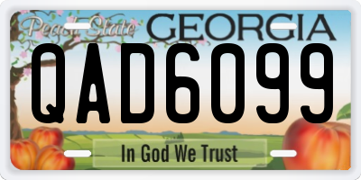 GA license plate QAD6099