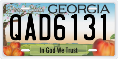 GA license plate QAD6131