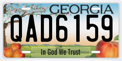 GA license plate QAD6159