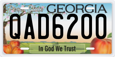 GA license plate QAD6200
