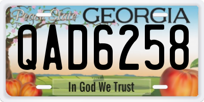 GA license plate QAD6258