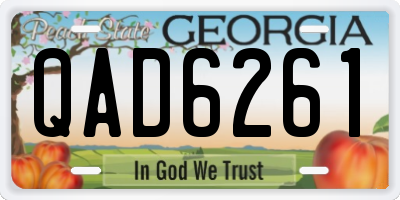GA license plate QAD6261