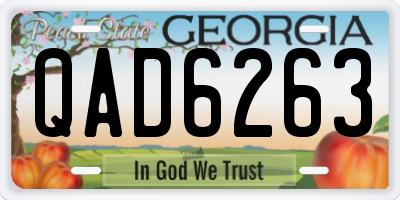 GA license plate QAD6263