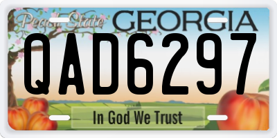 GA license plate QAD6297