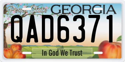 GA license plate QAD6371