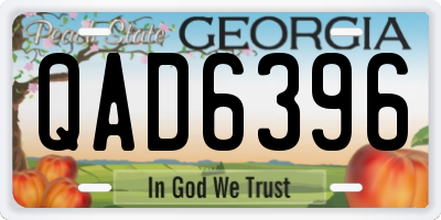 GA license plate QAD6396