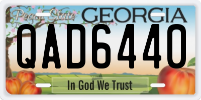 GA license plate QAD6440