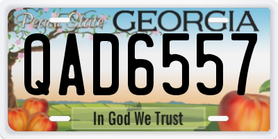 GA license plate QAD6557