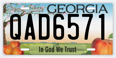 GA license plate QAD6571