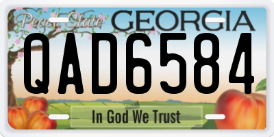GA license plate QAD6584