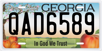 GA license plate QAD6589