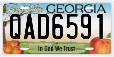 GA license plate QAD6591