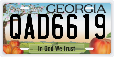 GA license plate QAD6619