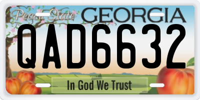 GA license plate QAD6632