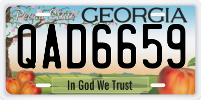 GA license plate QAD6659