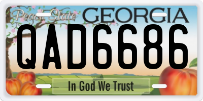 GA license plate QAD6686