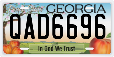 GA license plate QAD6696