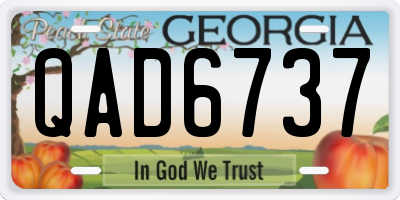 GA license plate QAD6737