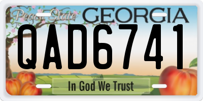 GA license plate QAD6741