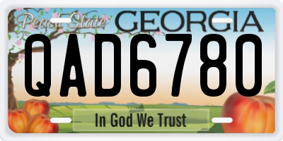 GA license plate QAD6780