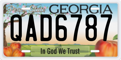 GA license plate QAD6787