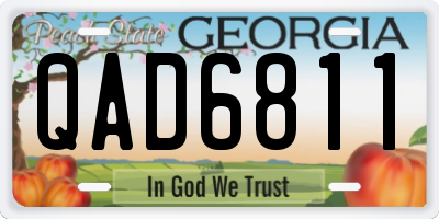 GA license plate QAD6811