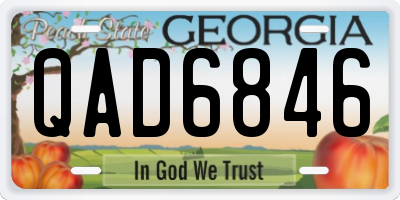 GA license plate QAD6846
