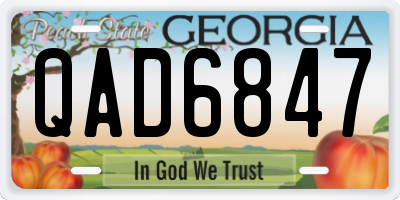 GA license plate QAD6847