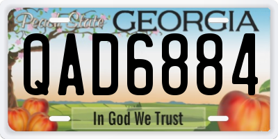 GA license plate QAD6884