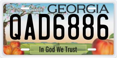 GA license plate QAD6886