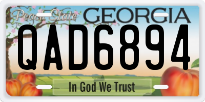 GA license plate QAD6894