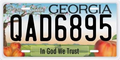 GA license plate QAD6895