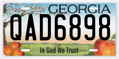 GA license plate QAD6898