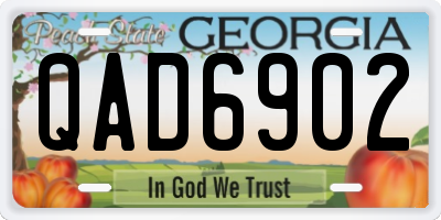 GA license plate QAD6902
