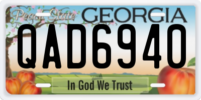 GA license plate QAD6940