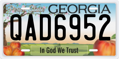 GA license plate QAD6952