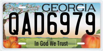 GA license plate QAD6979