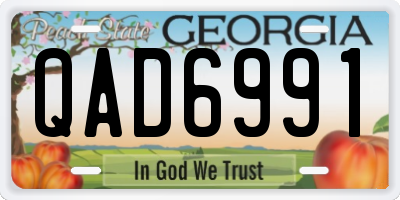 GA license plate QAD6991