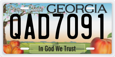 GA license plate QAD7091