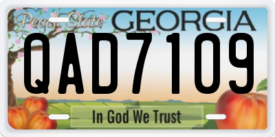GA license plate QAD7109