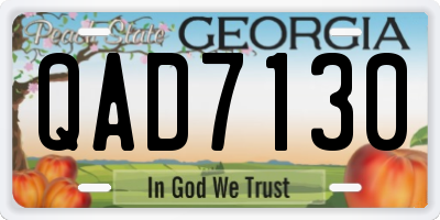 GA license plate QAD7130