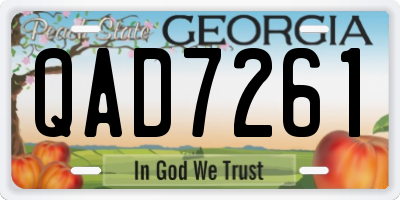 GA license plate QAD7261