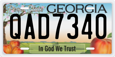 GA license plate QAD7340