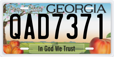 GA license plate QAD7371