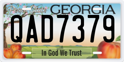 GA license plate QAD7379