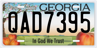 GA license plate QAD7395