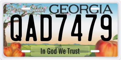 GA license plate QAD7479