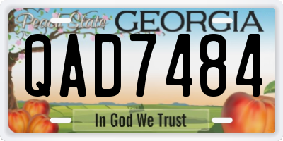 GA license plate QAD7484