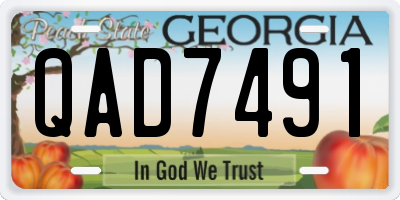 GA license plate QAD7491